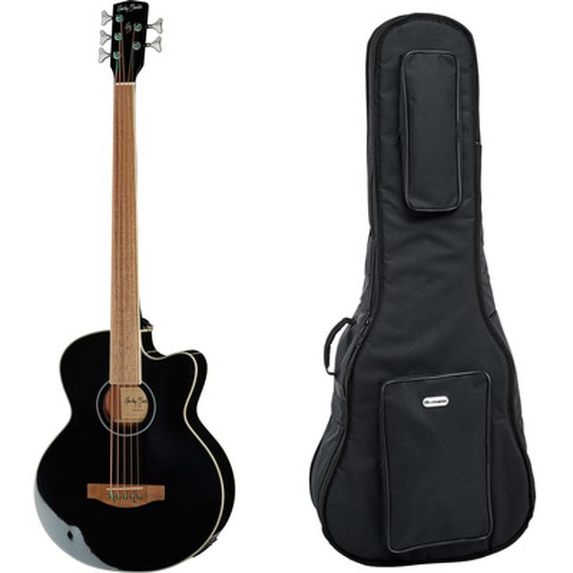 Harley Benton B-35BK-FL Acoustic Bass w/Bag