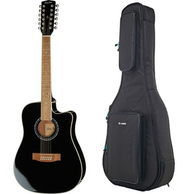 Harley Benton D-200CE-12BK w/Bag