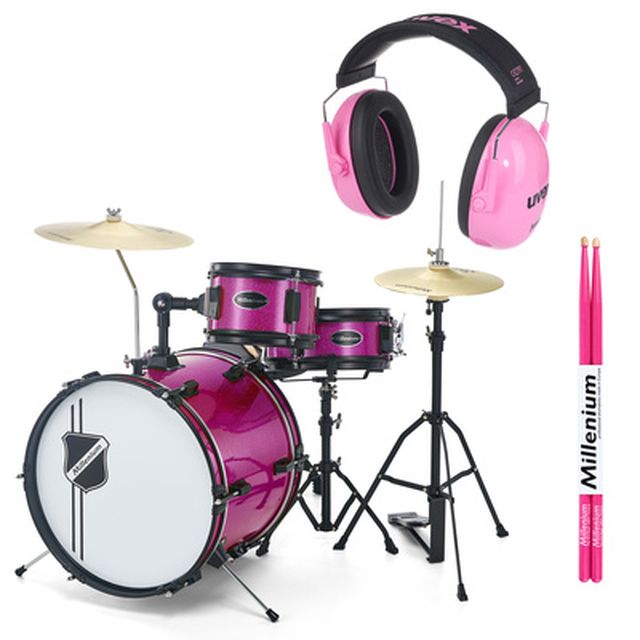 Millenium Youngster Drum Set Bundle Pink