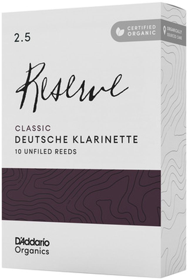 DAddario Woodwinds Organic Reserve Cl. D-CLAR 2.5
