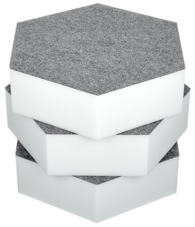 t.akustik Hexagon Melamine Grey 75