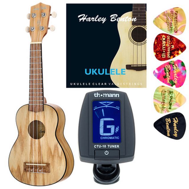 Harley Benton UK-12 Stain Ash NT Bundle
