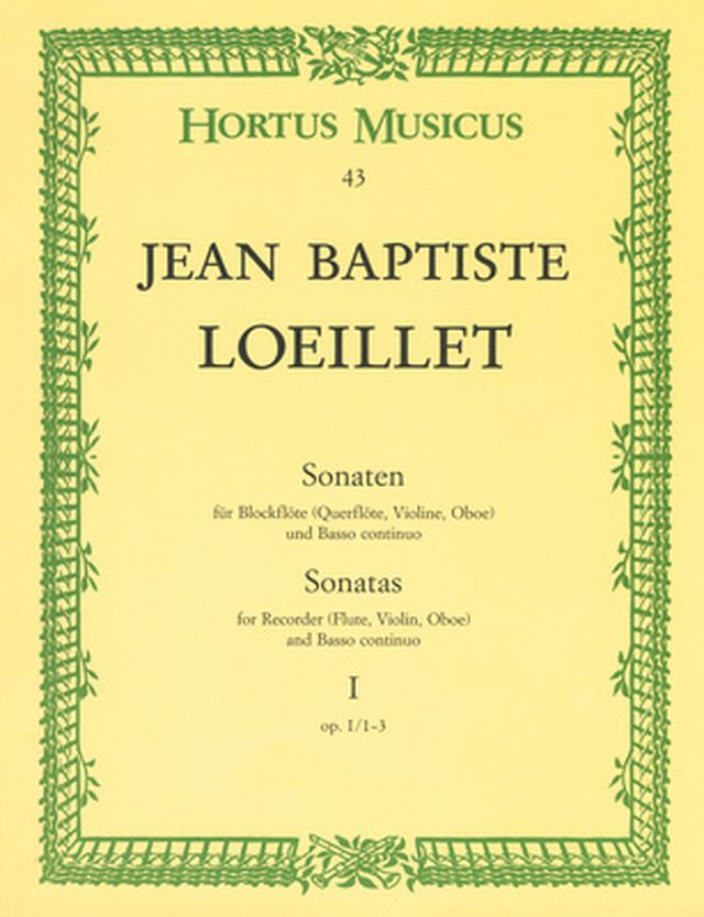 Bärenreiter Loeillet de Gant Sonaten op.1