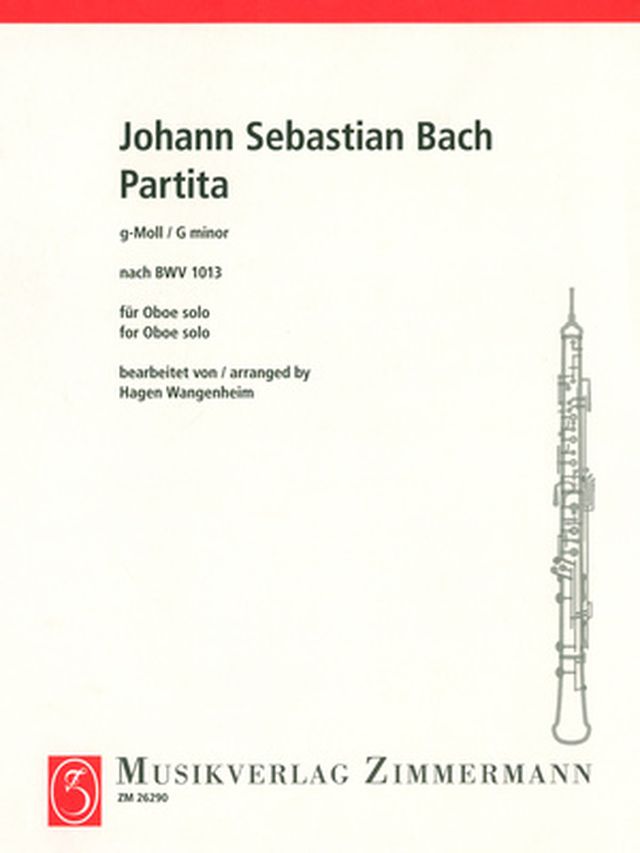 Zimmermann Verlag Bach Partita g-Moll Oboe