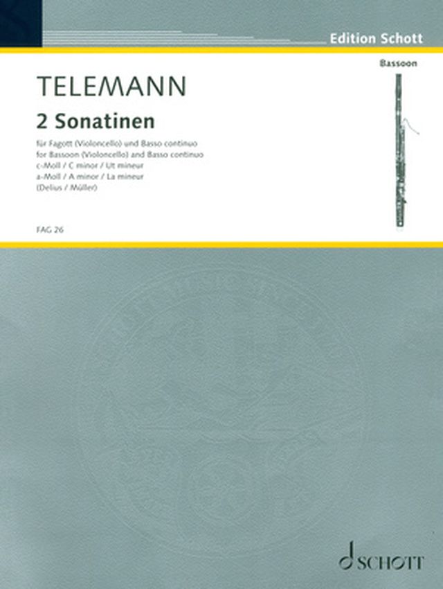 Schott Telemann 2 Sonatinen Bassoon