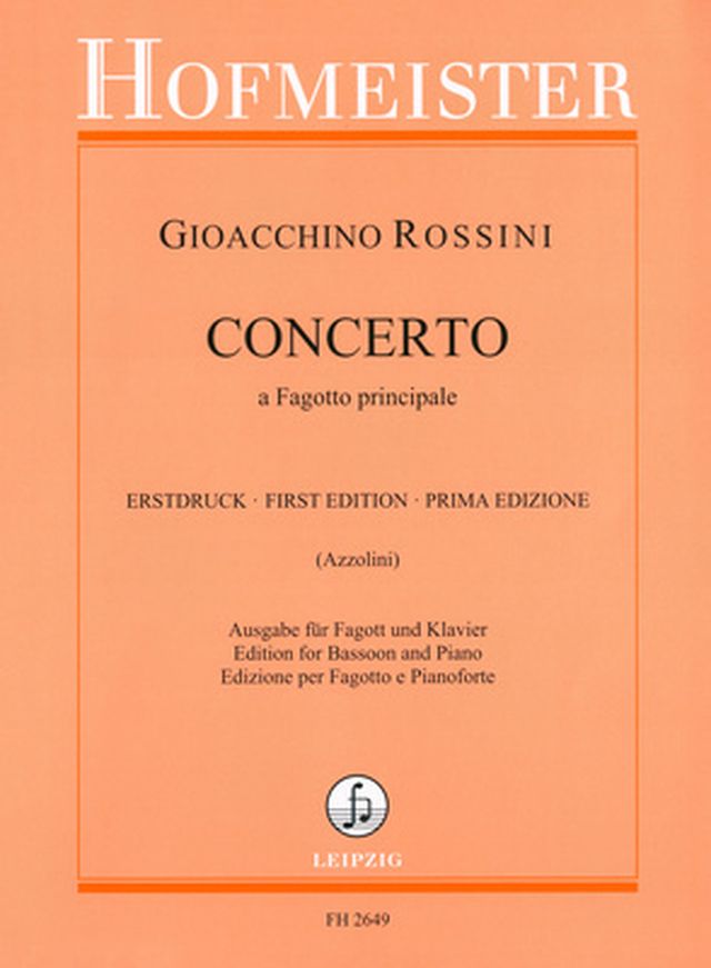 Friedrich Hofmeister Rossini Concerto a Fagotto