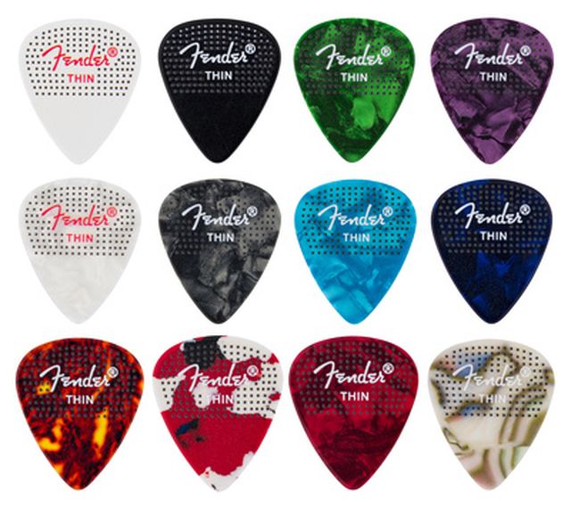 Fender 351 Dotted Celluloid 12Pk Thin