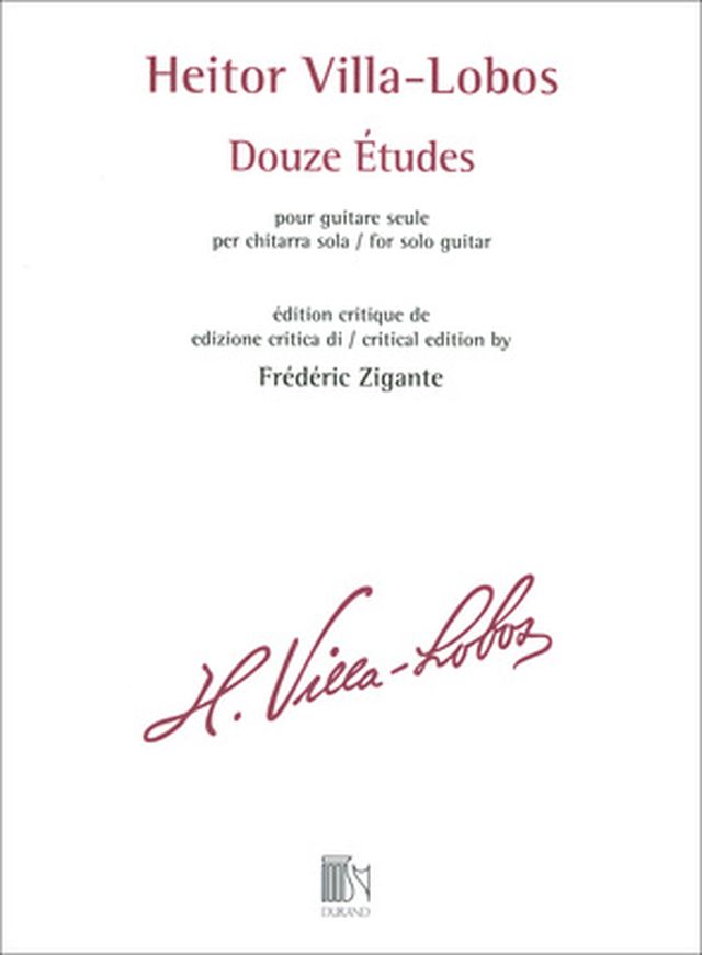 Editions Durand Villa-Lobos 12 Etudes