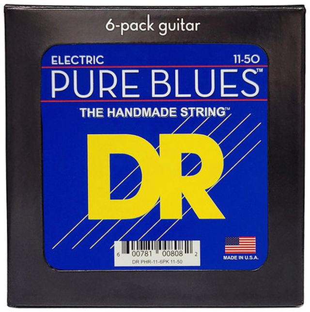 DR Strings Pure Blues PHR-11 6-Pack