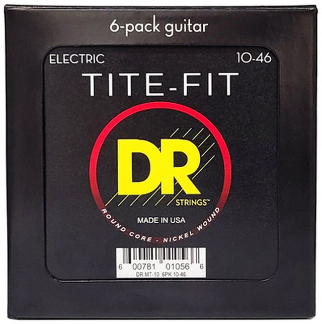 DR Strings Tite-Fit MT-10 6-Pack