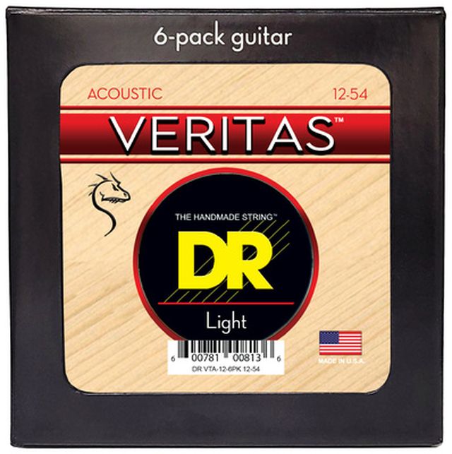 DR Strings Veritas Acoustic VTA-12 6-Pack