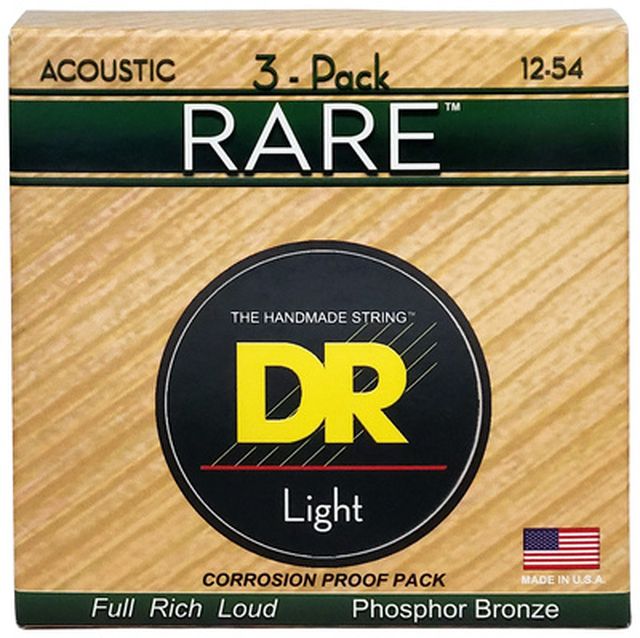 DR Strings Rare Acoustic RPM-12 3-Pack