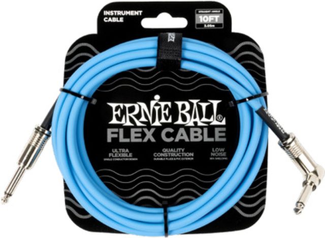 Ernie Ball Flex Cable 10ft Blue P06464