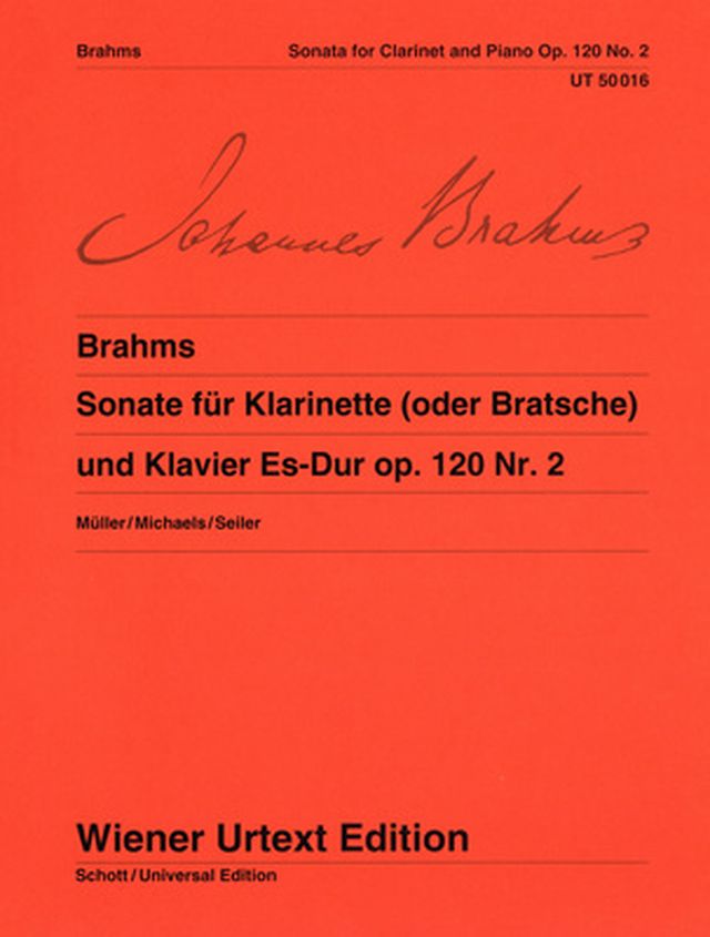 Wiener Urtext Edition Brahms Sonate für Klarinette