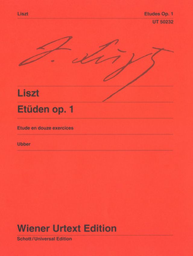 Wiener Urtext Edition Liszt Etüden op. 1