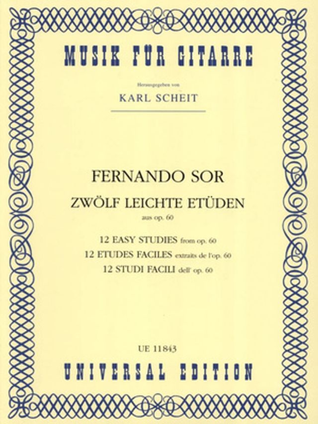 Universal Edition Sor 12 leichte Etüden