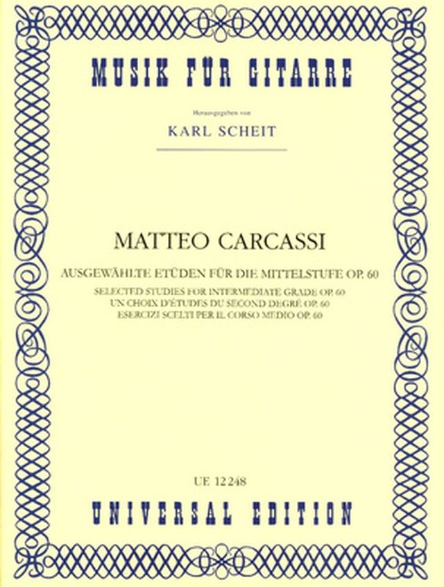 Universal Edition Carcassi Ausgewählte Etüden
