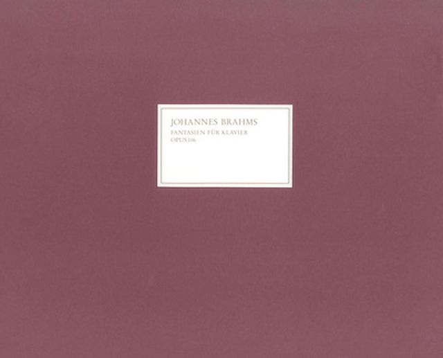 Henle Verlag Brahms Fantasien op. 116