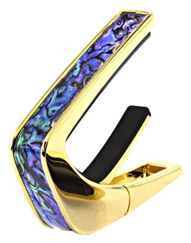Thalia Capo Shell Collet.Blue Abalone Gold