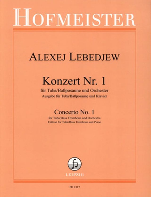 Friedrich Hofmeister Verlag Lebedjew Konzert Nr. 1
