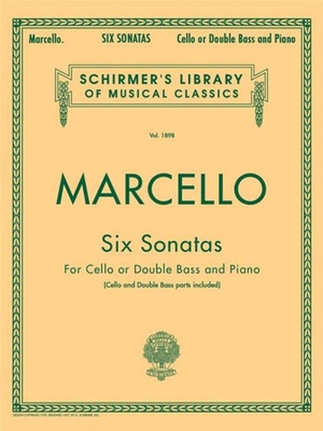 G. Schirmer Marcello Six Sonatas