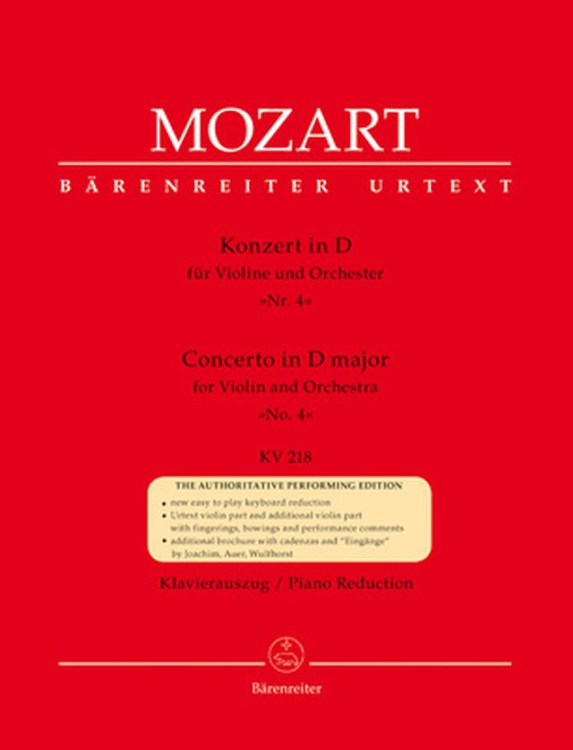 Bärenreiter Mozart Violinkonzert D-Dur