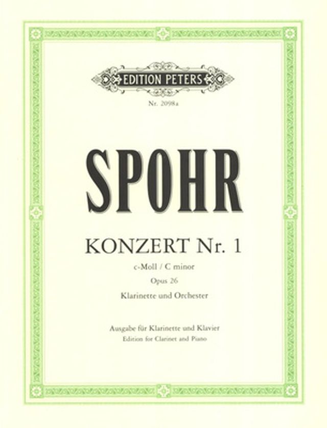 Edition Peters Spohr Konzert für Klarinette