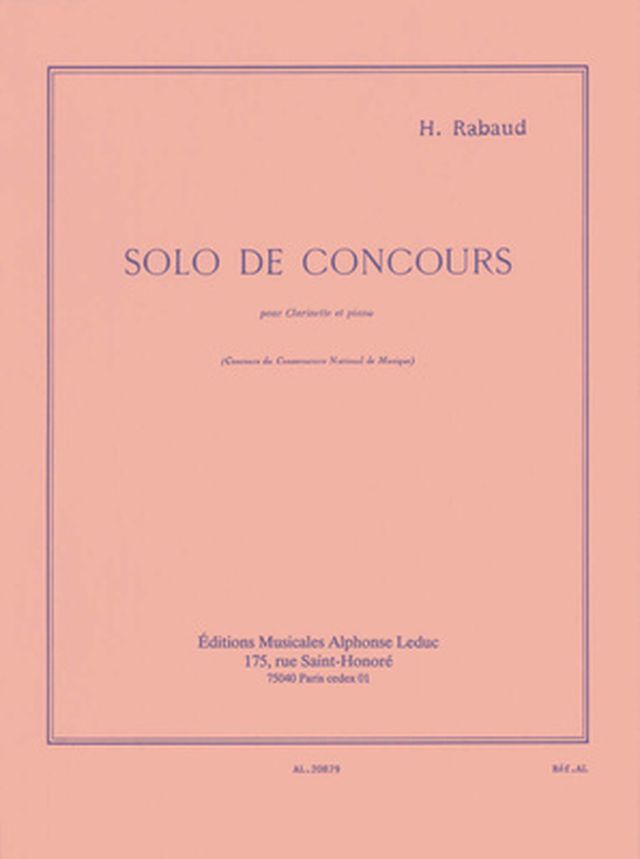 Alphonse Leduc Rabaud Solo De Concours