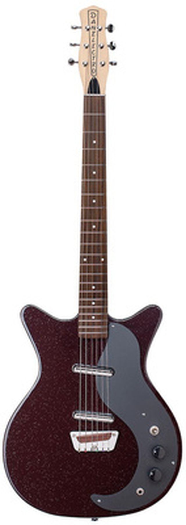 Danelectro Classic 59 Maroon Silver Glitt
