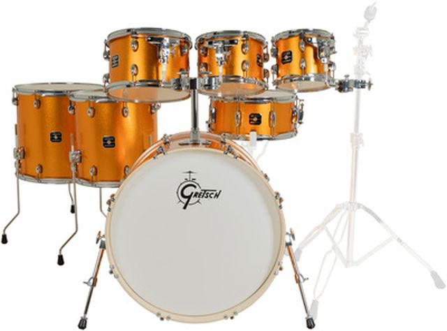 Gretsch Drums Energy Orange Sparkle 7pcs Set