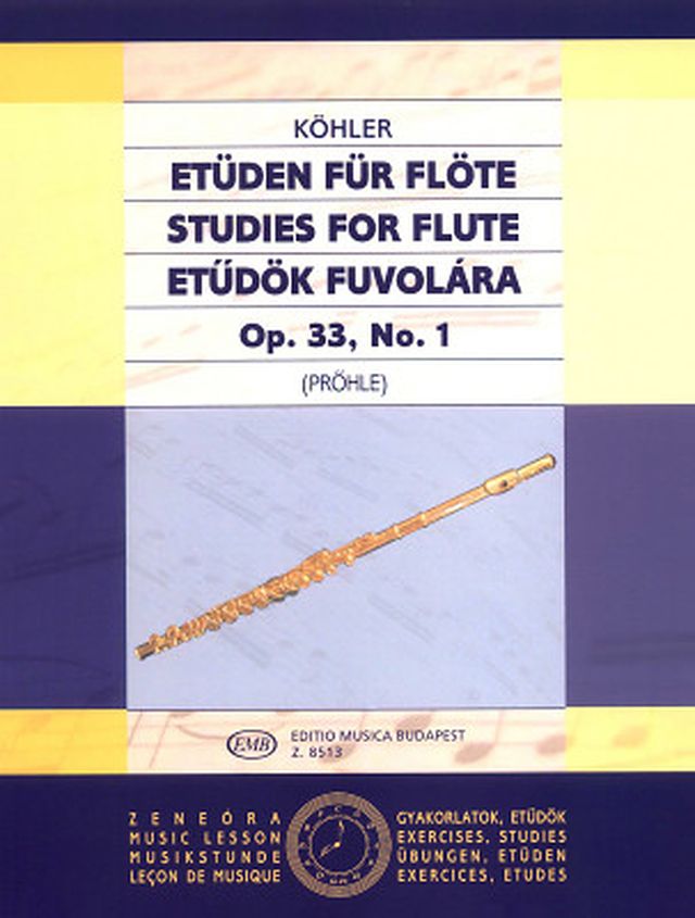 Editio Musica Budapest Köhler Etüden op.33 Flöte I