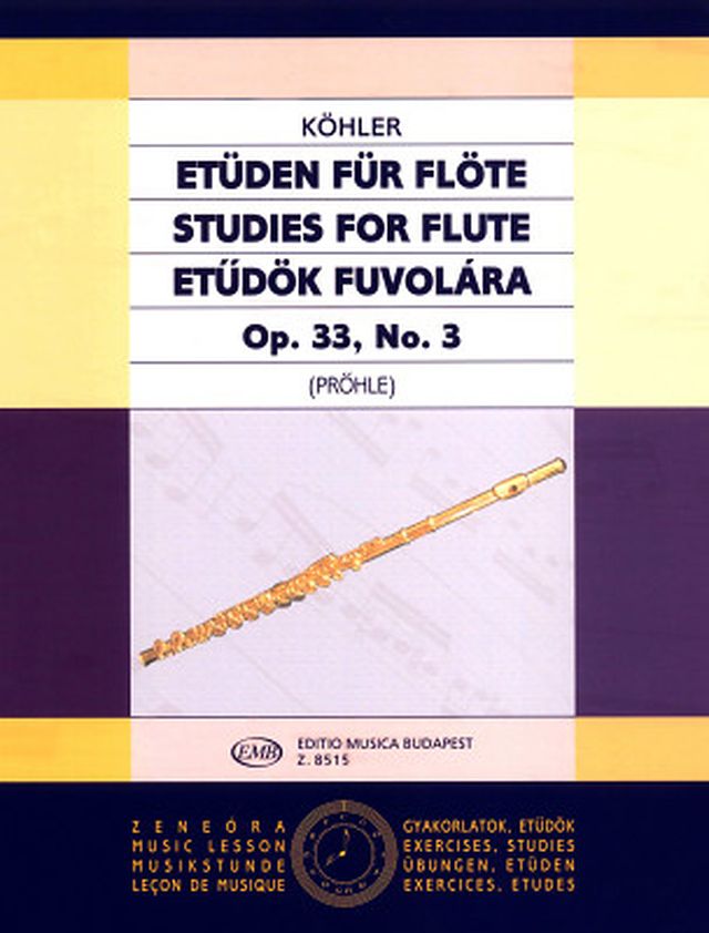 Editio Musica Budapest Köhler Etüden op.33 Flöte III