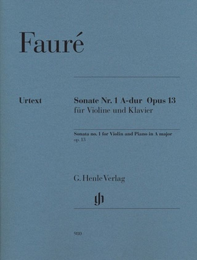 Henle Verlag Fauré Violinsonate Nr. 1 A-dur