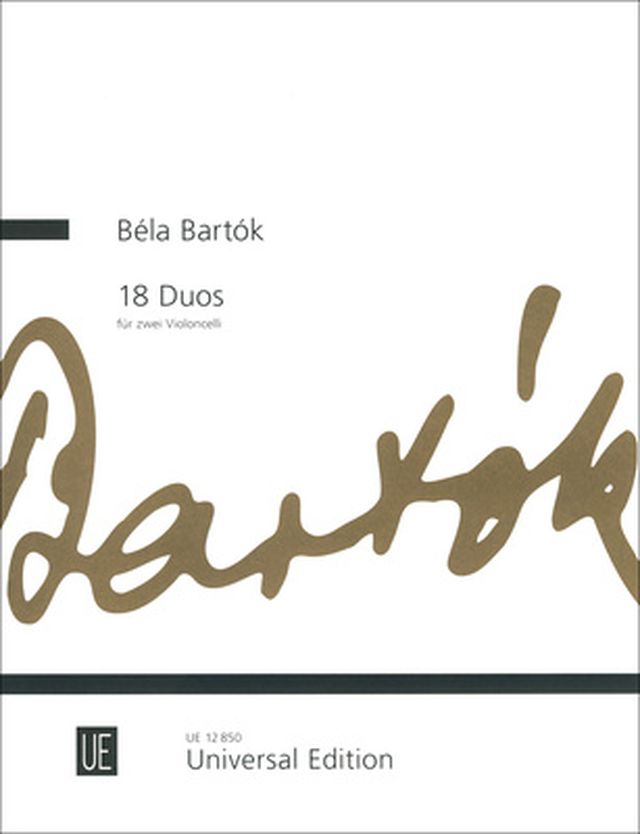 Universal Edition Bartók 18 Duos Cello