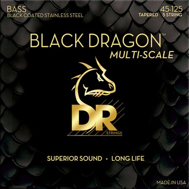 DR Strings Black Dragon DBSMB5-45 Coated