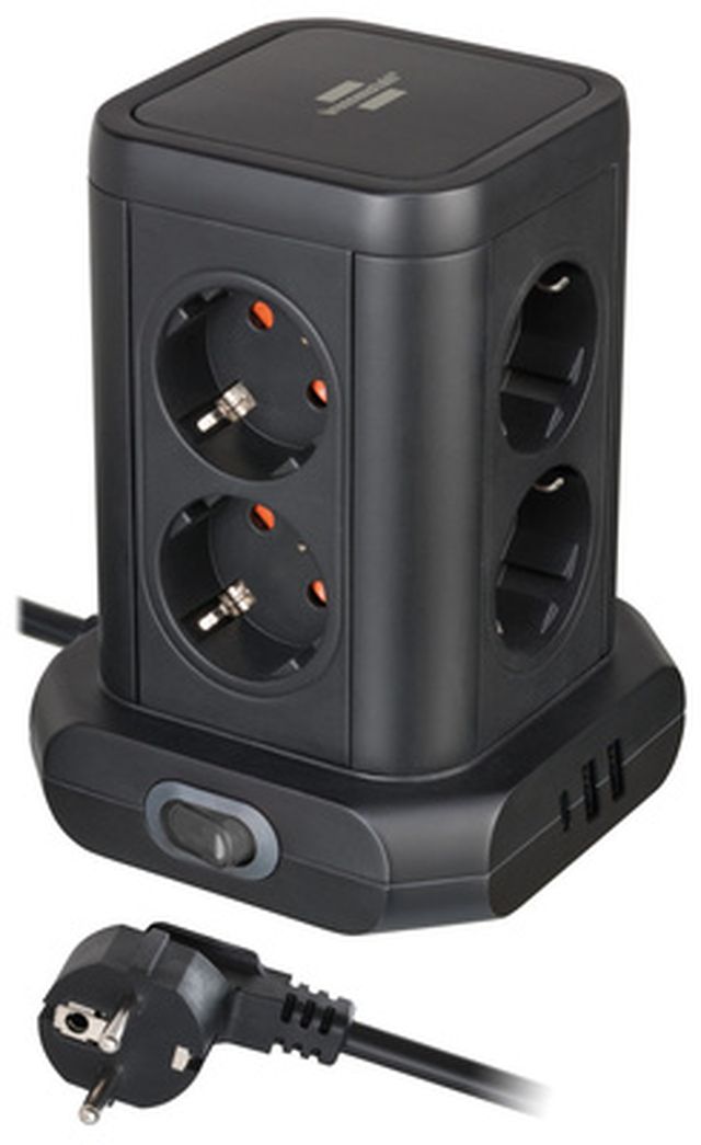Brennenstuhl Socket Tower 8-Way USB