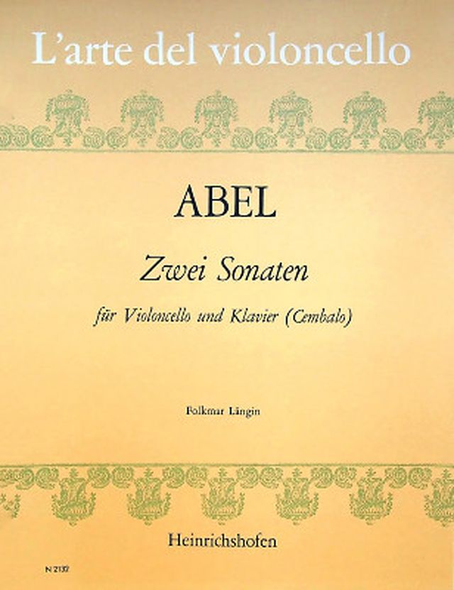 Heinrichshofen Verlag Abel 2 Sonaten Cello