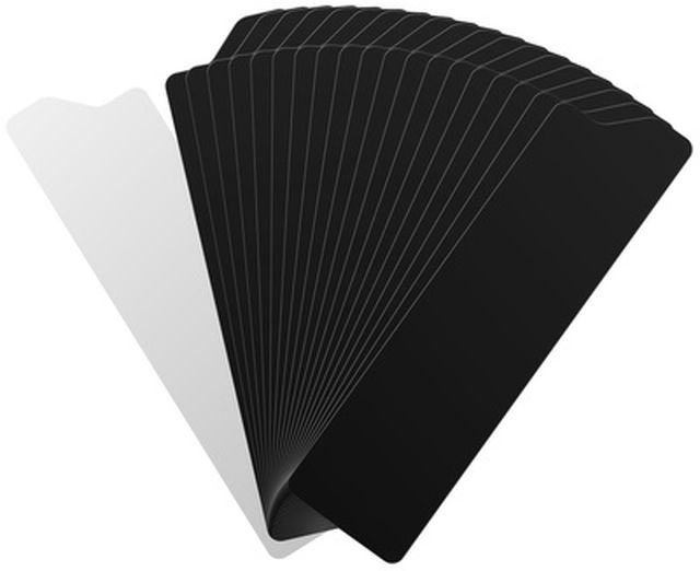 CRDBAG CRDTABS BLACK/WHITE 30x