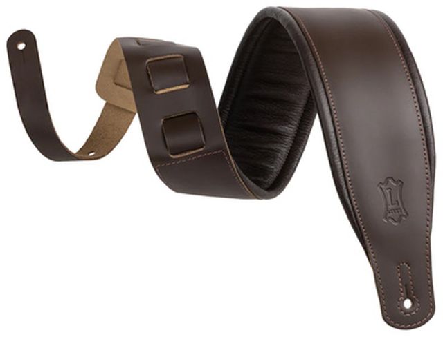 Levys Amped Leather 3" DBR