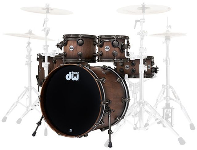 DW Walnut Satin Ebony Burst 6pcs