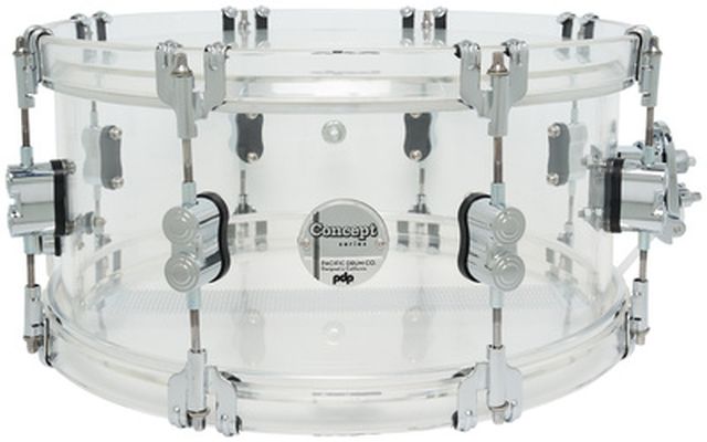 DW PDP 14"x6.5" SN Clear Acrylic
