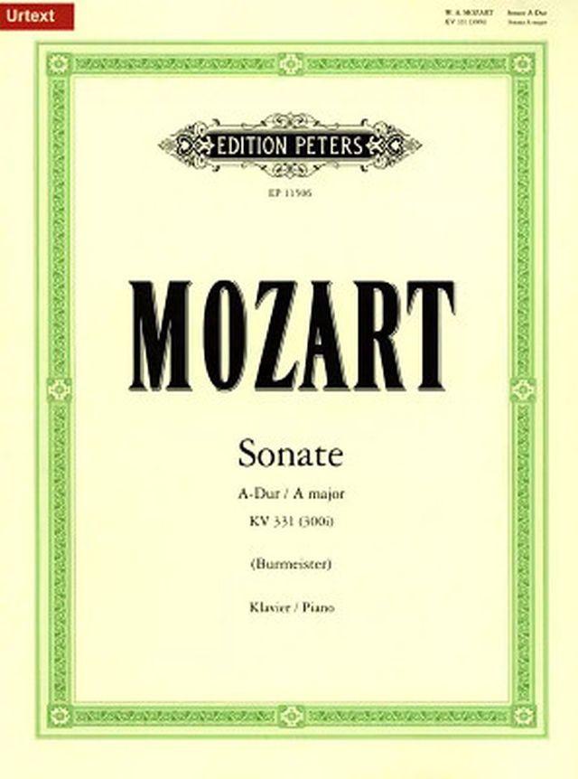 Edition Peters Mozart Sonate A-Dur KV 331
