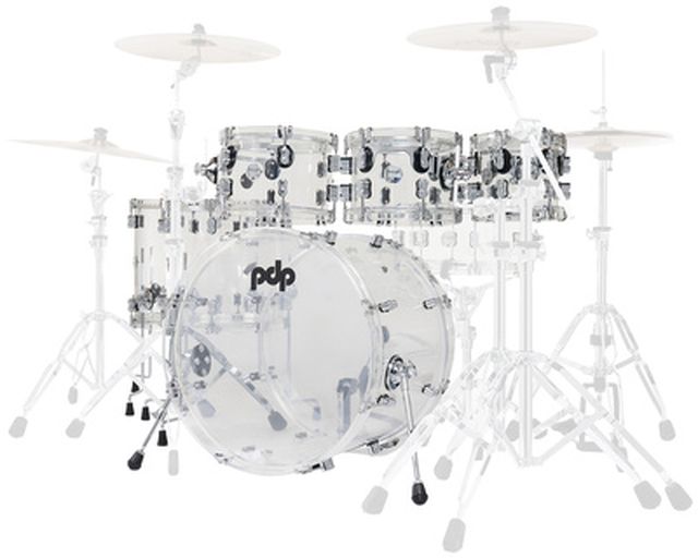 DW PDP Concept Clear Acrylic 6pc