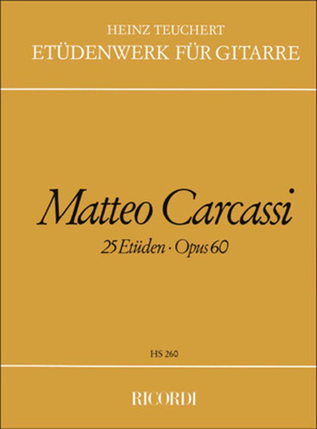Ricordi Carcassi 25 Etüden op. 60