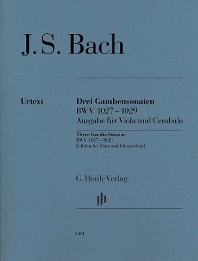 Henle Verlag Bach Drei Gambensonaten Viola