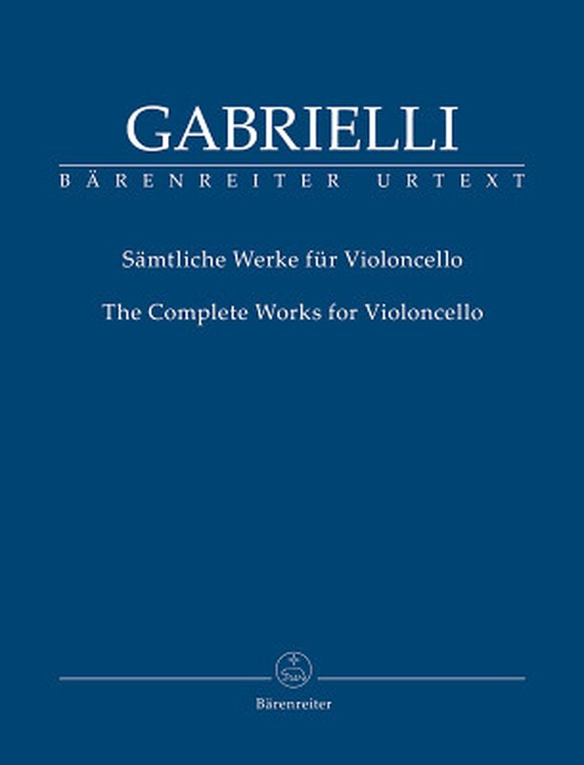Bärenreiter Gabrielli Werke für Cello