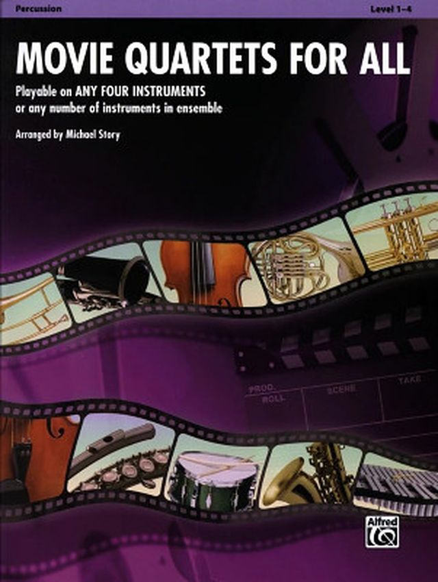 Alfred Music Publishing Movie Quartets for All Percuss