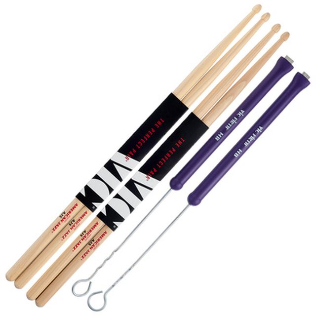 Vic Firth AJ5 Jazz Bundle + HB Brushes