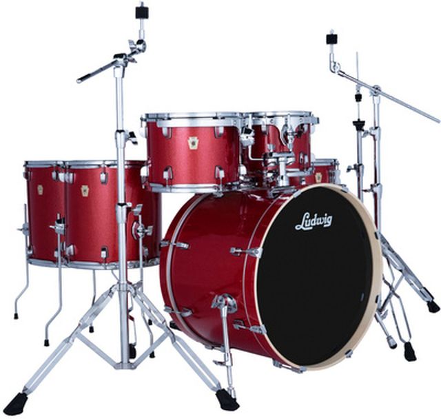 Ludwig Evolution 22" 6pc Crimson Spkl