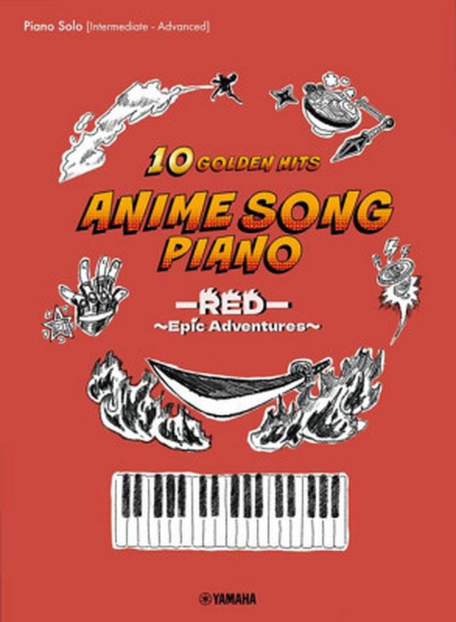 Yamaha Music Entertainment Anime Golden Hits Piano Red